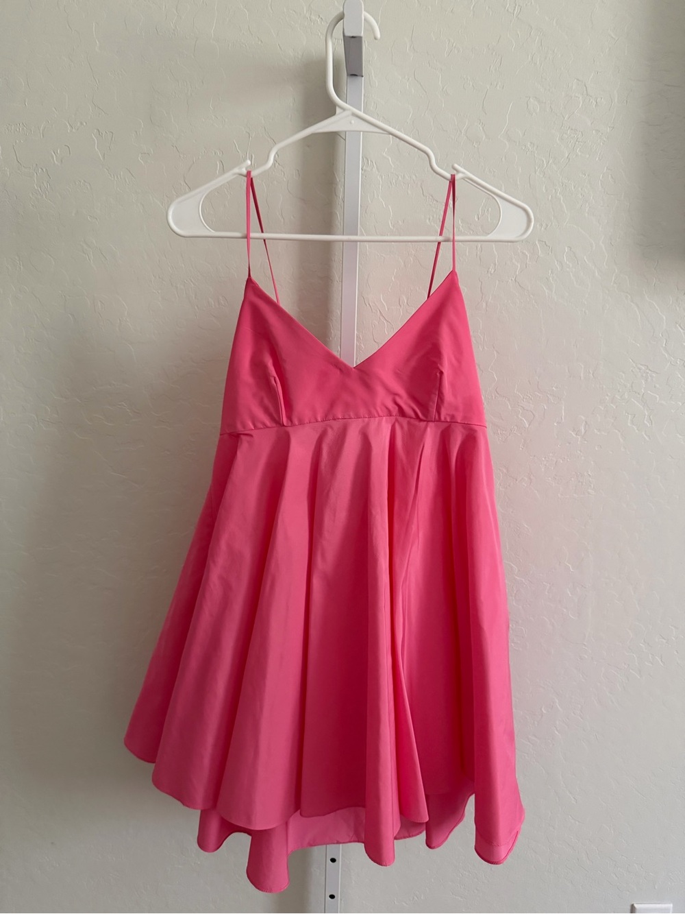 Zara Hot Pink Spaghetti-Strap Mini Dress